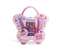 MARTINELIA - Maletín de maquillaje de mariposa y hada - Kit de maquillaje para niños - Kit de belleza para niñas - Esmalte de uñas, paleta de sombras de ojos, brillo de labios y pintalabios - Regalo