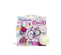 Martinelia - Set de Llavero y Maquillaje Circus para niños, Esmalte de uñas al Agua, Brillo y Llavero pompón, Maquillaje Infantil, Regalo para niña, sin Producto nocivo