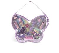 MARTINELIA Shimmer Wings Butterfly Bag - Set de Maquillaje Infantil en Bolsa de Mariposas con Esmalte de uñas, Brillo de Labios, Accesorios para el Cabello y Gomas para el Pelo de Colores, carbón,