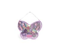 MARTINELIA Shimmer Wings Butterfly Bag - Set de Maquillaje Infantil en Bolsa de Mariposas con Esmalte de uñas, Brillo de Labios, Accesorios para el Cabello y Gomas para el Pelo de Colores, carbón,