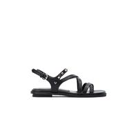 MARTINELLI Mazzini Sandalias Planas Mujer | en Cuero | Hebilla | Negro