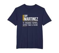 Martinez Te Ahorro Tiempo Siempre Tengo la Razón Divertido Camiseta, Hombre Tallas Grandes, Azul Marino, 4X Alto