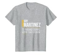 Martinez Te Ahorro Tiempo Siempre Tengo la Razón Divertido Camiseta, Niños, Gris Jaspeado, 4 años