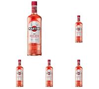 MARTINI Rosato Vermouth Aperitivo, 15% ABV, 100cl / 1L, Vermouth Semi Seco con Especias Elegantes (Paquete de 5)