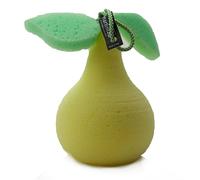 martini SPA - Bath Fruit - Esponja de cuerpo tridimensional suave en forma de pera con cordón, poliuretano, amarillo, 25 g, 1 unidad