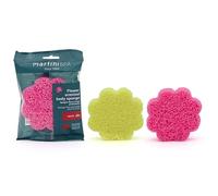 martini SPA - Color - Esponja Cuerpo Flor Perfumada y Colorida Tecnología Xpand, Colores Surtidos Fucsia y Amarillo, Envio Aleatorio, 34g, 1 Unidad