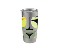Martinis inspirados en los años cincuenta en gris, lima y crema Vaso térmico de acero inoxidable de doble pared