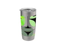 Martinis inspirados en los años cincuenta en gris, verde aguamarina, lima Vaso térmico de acero inoxidable de doble pared
