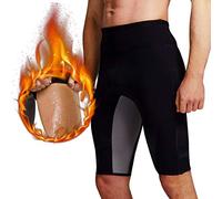 Martiount Pantalones de Sauna para Hombre Rutina de Ejercicio Pantalones Sudoracion Pantalones Cortos de Neopreno Que Adelgaza Pantalones Gym Fitness L