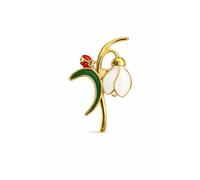 Mărțișor Tradițional Românesc - Amulet Norocos de Primăvară Cadou Artizanal cu Șnur Roșu și Alb Simbol al Prosperității și Protecției (Bufniţă) (Floare)