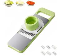 Martivex Slicer, 6-in-1 Safeprep Mandoline Slicer, Multi-purpose Kitchen Tool with Stainless Steel Blades for Slicing, Shredding and Dicing(1set)