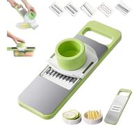 Martivex Slicer, 6-in-1 Vegetable Cutter, Multi-Purpose Kitchen Tool with Stainless Steel Blades, Kitchen Gadgets for Slicing, Shredding, Julienne, Waffle Cuts, and Vegetables (1PC)