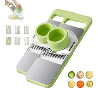 Martivex Slicer, Martivex 6-In-1 Vegetable Cutter,Multi-Purpose Kitchen Tool With Stainless Steel Blades For Slicing, Shredding And Dicing (2pcs)
