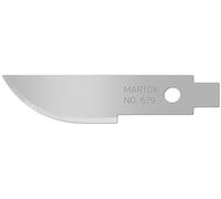 MARTOR 10 x hoja convexa, hojas de recambio Escalpelo, 22 mm, afiladas, en dispensador, Afilado de 2 lados, No. 679