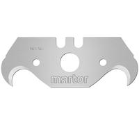 MARTOR 10 x Hoja de gancho, Cuchillos de recambiocuchillo de seguridad, 19 mm, Afilado, En dispensador, 2 veces utilizable, No. 56