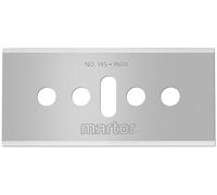 MARTOR 10 x hoja industrial, hojas de recambio Cúter, Cuchillo de seguridad, 18,5 mm, afilado, en dispensador, utilizable en 4 pliegues, nº 145