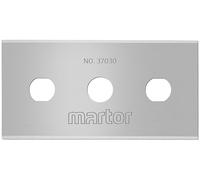 MARTOR 10 x hoja industrial, hojas de recambio Cúter, Cuchillo de seguridad, 22 mm, afilado, en dispensador, 4 veces utilizable, No. 37030