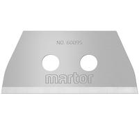 MARTOR 10 x Hoja trapezoidal, hoja de recambio Cúter, Cuchillo de seguridad, 19 mm, afilado, en dispensador, 2 veces utilizable, No. 60095