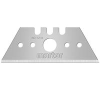 MARTOR 10 x Hoja trapezoidal, hojas de recambio Cúter, Cuchillo de seguridad, 19 mm, afilado, en dispensador, 2 veces utilizable, nº 5233