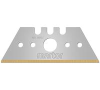 MARTOR 10 x Hoja trapezoidal, hojas de recambio Cúter, Cuchillo de seguridad, 26 mm, afilado, en dispensador, 2 veces utilizable, No. 8852
