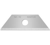 MARTOR 10x Hoja Cúter Trapecio 8,9 mm, 2 Usos, Acero, Doble Bisel | Hoja de repuesto cúter, acero, doble bisel, doble cara, en dispensador, para cuchillos de seguridad, artesanía. No. 78.50
