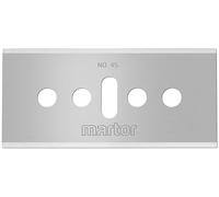 MARTOR 10x Hoja industrial, Cuchillas de recambio Cúter, utilizable 4 veces | 18,4 mm, afilada, bisel simple, para SECUMAX EASYSAFE, SECUNORM 175/HANDY/HANDYCUT, No. 45.60