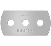 MARTOR 250 x Hoja industrial, hojas de recambio Cúter, Cuchillo de seguridad, 22 mm, afilado, en dispensador, utilizable en 4 pliegues, nº 36013