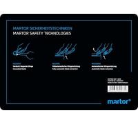 MARTOR alfombrilla de corte autorreparable 148 x 210mm, protección para la superficie, 3 capas, cuadrícula cm/pulgada, alfombrilla de corte, alfombrilla de manualidades