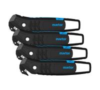 MARTOR Cuchillo de seguridad, Hoja oculta, SECUMAX 350, Cúter profesional, Perforador de cinta adhesiva, Ligero, Plástico, Derecho & Para zurdos (Paquete de 4)