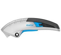 MARTOR Cuchillos de seguridad con retracción de hoja, SECUPRO MARTEGO, Cúter profesional, aluminio, Para diestros y zurdos, logística