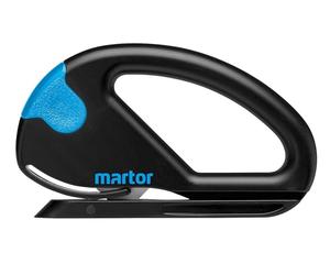 MARTOR Cuchillos de seguridad SECUMAX SNITTY de con Hoja industrial oculta, con avance de material, cortador de lámina, cortador de papel, profundidad máx. de corte 2 mm, ideal para lámina retráctil