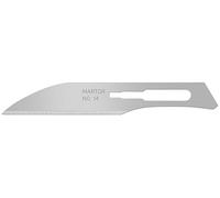 MARTOR 10 cuchillas de escala, cuchillas de repuesto, cuchillo gráfico, cuchillo para manualidades, desbarbar, 7,5 mm, afilado, 1 posición, n.º 14