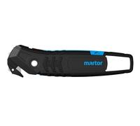 Martor Cúter de seguridad SECUMAX 350 – Hoja oculta, perforador de cinta, ligero, plástico