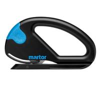 MARTOR SECUMAX SNITTY Cúter de Seguridad, Hoja Industrial Oculta | Con guía de material, film & film retráctil, corte de papel, máx. 2 mm, logística & embalaje, robusto. No. 43037.08