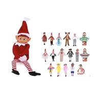 MARUKATSU Elves Behavin' Badly- Elf Papá Noel Elfo de Vinilo Suave de Pierna Larga con Sombrero con 1 Pieza de Ropa incluida- Ropa Modelo Aleatorio