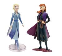 MARUKATSU Figuras Frozen II Elsa y Anna - Pack 2 Muñecos Coleccionables Decorativos + Figura de Regalo Sorpresa LED Interactiva (1) - Regalo Infantil y Colección