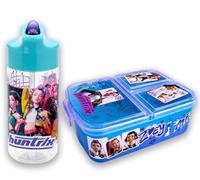 MARUKATSU Kpop Set Sandwichera Infantil con Compartimentos y Botella 410ml para Niños y Niñas | Fiambrera Escolar + Botella Reutilizable |