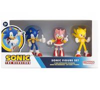 MARUKATSU Set Colección de Figuras Sonic 3 Figuras de 9 cm. Incluye: Sonic, Amy Rose y Super S. Figuras Coleccionables
