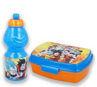 MARUKATSU Set Sandwichera y Botella Infantil 410ml para Colegio y Guardería | Porta Almuerzo Escolar Niño Niña | Fiambrera Infantil Reutilizable Libre BPA (Dragon Bal)