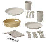 MARULK Set de picnic, juego de vajilla de viaje con bolsa - 21 piezas (A)