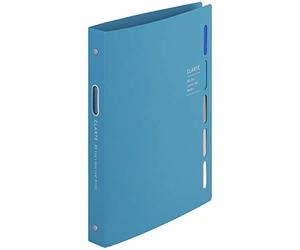 Maruman CLARTE F311-02 Carpeta de 26 anillas tamaño B5, 5 cubiertas de ventana de índice, con separadores de 5 pestañas + 10 papeles de hojas sueltas + 1 bolsillo transparente, azul, 1 EA