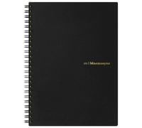 Maruman MNEMOSYNE - Cuaderno de 8.27 x 5.83 pulgadas (A5), 8 mm, rayado, 24 líneas, 80 hojas, negro, 1 unidad (N175)
