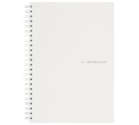 Maruman MNEMOSYNE - Cuaderno de tapa blanda (A5), 7 mm, rayado, 24 líneas, 80 hojas, color blanco roto, 1 unidad (N295-06)