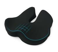 MARUPA Cojín Ortopédico Viscoelástico en Forma de U | Alivio Dolor Coxis y Espalda | Ergonómico para Silla Oficina, Coche, Ruedas | Funda Lavable | Base Antideslizante | 40×48×10 cm