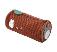 Marushin My Neighbor Totoro Log - Estuche de corcho, pana, bolsa horizontal, 8 x 18 cm