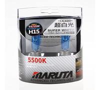 MARUTA® H15 55/15 W 12 V 5500 K, Super White Series Bombillas de faros (E4) rellenas con gas xenón y de tecnología avanzada
