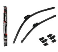 MARUTA Lotus Perl-Effekt Scheibenwischer SET 550 mm / 475 mm - universal - vorne, Aero-dynamik optimierte Wischerblätter aus exklusiver Silikon / Gummimischung (made in Japan)