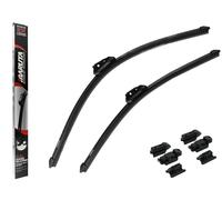 MARUTA Lotus Perl-Effekt Scheibenwischer SET 550 mm / 525 mm (550mm / 530mm) - universal - vorne, Aero-dynamik optimierte Wischerblätter aus exklusiver Silikon / Gummimischung (made in Japan)