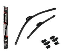 MARUTA Lotus Perl-Effekt Scheibenwischer SET 600 mm / 375 mm (600mm/380mm) - universal - vorne, Aero-dynamik optimierte Wischerblätter aus exklusiver Silikon / Gummimischung (made in Japan)