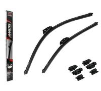 MARUTA Lotus Perl-Effekt Scheibenwischer SET 600 mm / 475 mm (600mm/480mm) - universal - vorne, Aero-dynamik optimierte Wischerblätter aus exklusiver Silikon / Gummimischung (made in Japan)